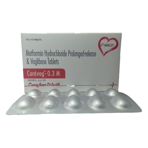 Metformin HCl & Voglibose Tablet | Coravog - 0.3M